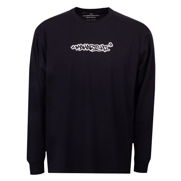 Maharishi Mens Black Swirling Snowflake Long Sleeve T Shirt main image