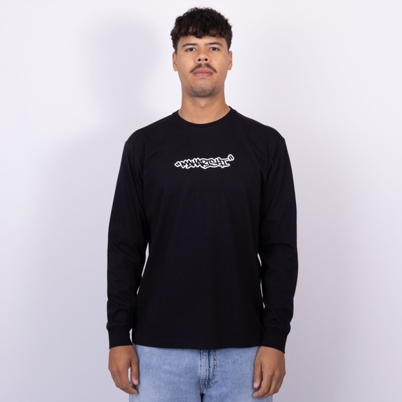 Maharishi Mens Black Swirling Snowflake Long Sleeve T Shirt main image