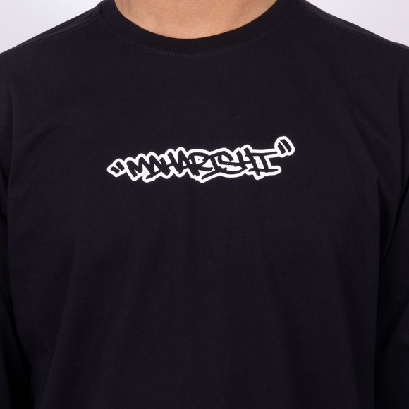 Maharishi Mens Black Swirling Snowflake Long Sleeve T Shirt main image