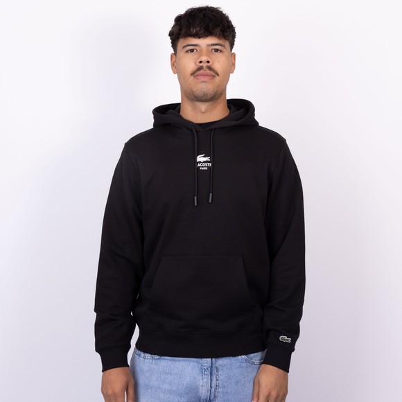 Lacoste Mens Black Print Hoodie main image
