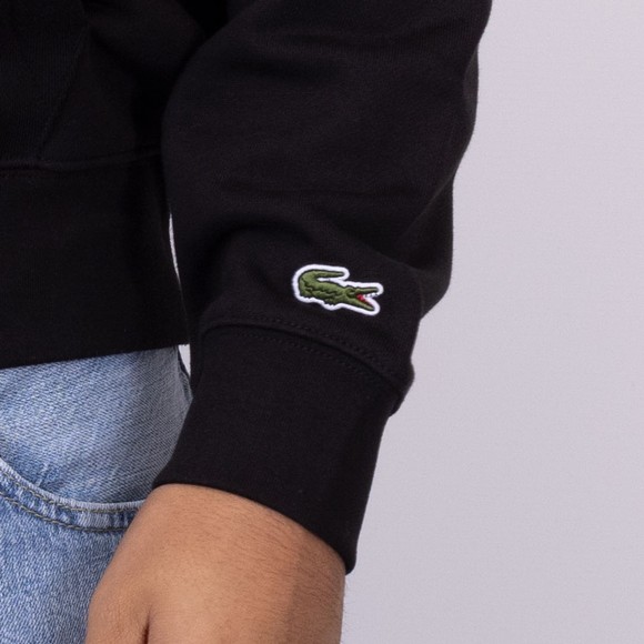 Lacoste Mens Black Print Hoodie main image