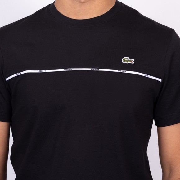 Lacoste Mens Black Trim Cotton Jersey T-Shirt main image