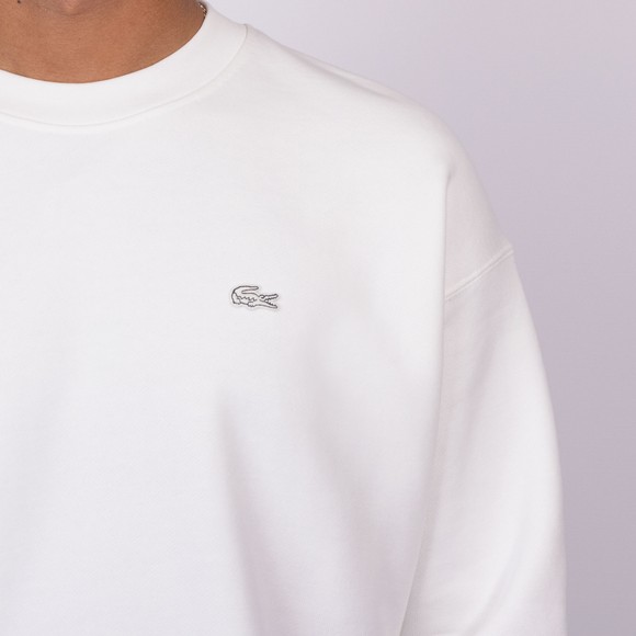 Lacoste Mens Off-White Heavy Fleece Sweatshirt main image