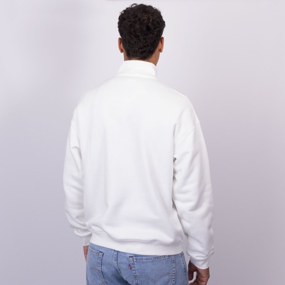 Lacoste Mens Off-White Heavy Fleece 1/4 Zip Sweatshirt main image