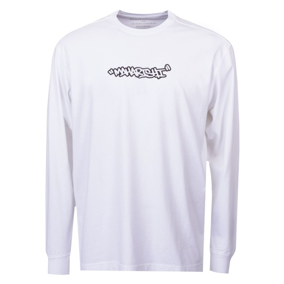 Maharishi Mens White Swirling Snowflake Long Sleeve T Shirt main image