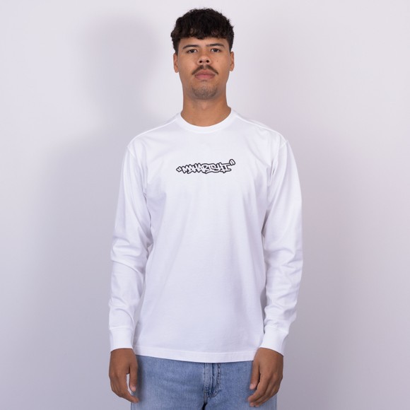 Maharishi Mens White Swirling Snowflake Long Sleeve T Shirt main image