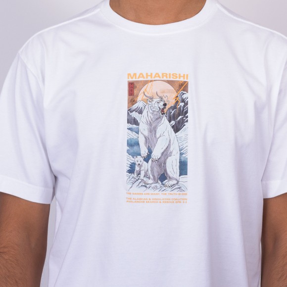 Maharishi Mens White Alaskan Polar Bears T Shirt main image