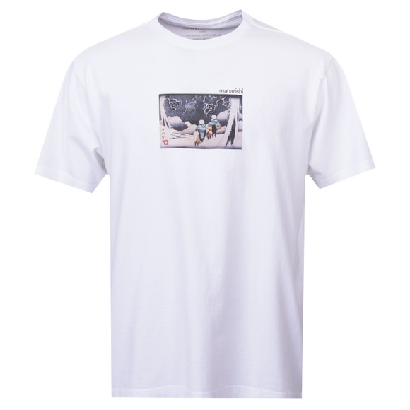 Maharishi Mens White Travellers In Snow T Shirt main image