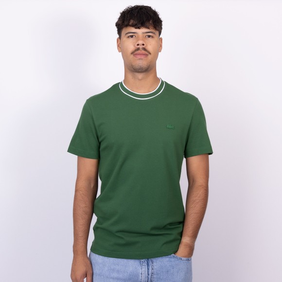 Lacoste Mens Green Stretch Pique T-Shirt main image