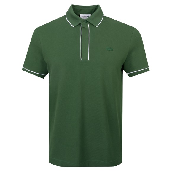 Lacoste Mens Green PH8184 Paris Contrast Trim Polo main image