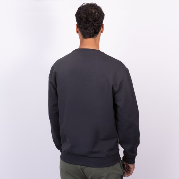 Moschino Mens Blue Tape Sleeve Crew Sweatshirt main image
