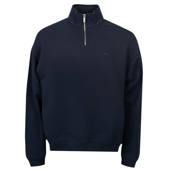 Lacoste Mens Blue Heavy Fleece 1/4 Zip Sweatshirt main image