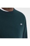 Gant Mens Green Superfine Lambswool C-Neck Jumper