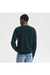 Gant Mens Green Superfine Lambswool C-Neck Jumper