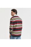 Gant Mens Green Striped Heavy Rugby Shirt