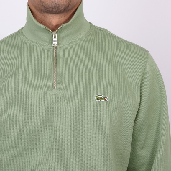 Lacoste Mens Green SH1927 Half Zip Sweatshirt main image