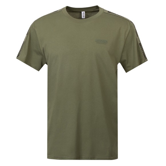 Moschino Mens Green Tape and Chest Logo T-Shirt main image