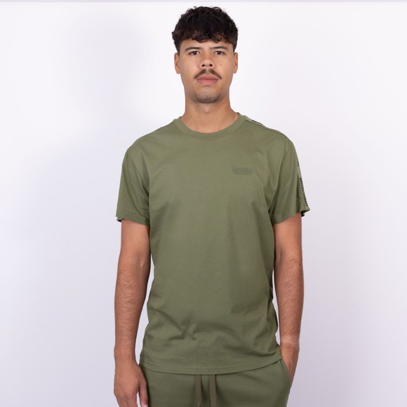 Moschino Mens Green Tape and Chest Logo T-Shirt main image