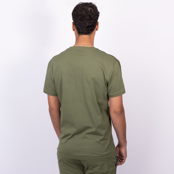 Moschino Mens Green Tape and Chest Logo T-Shirt main image