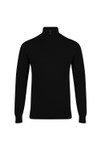 Luke 1977 Mens Black Jacob Knitted 1/4 Zip Jumper