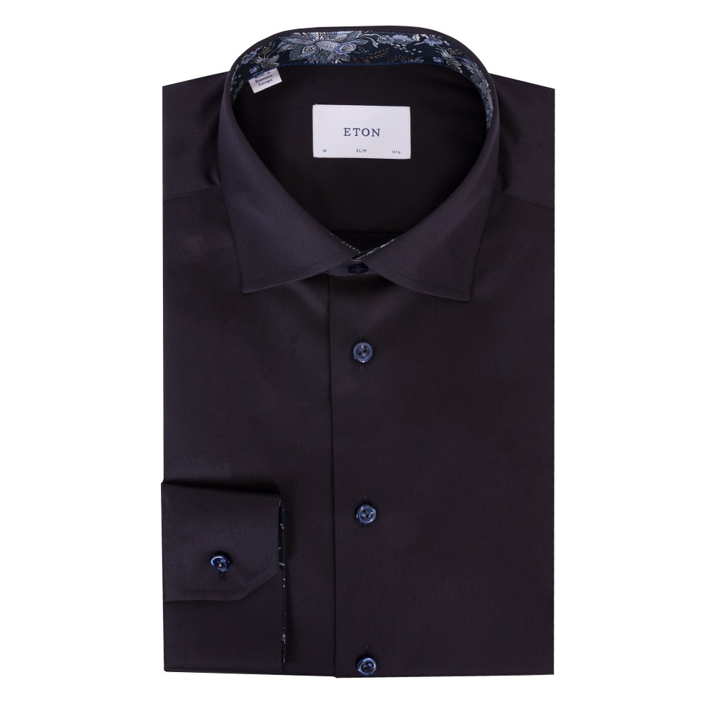 Floral Effect Signature Plain Twill Shirt