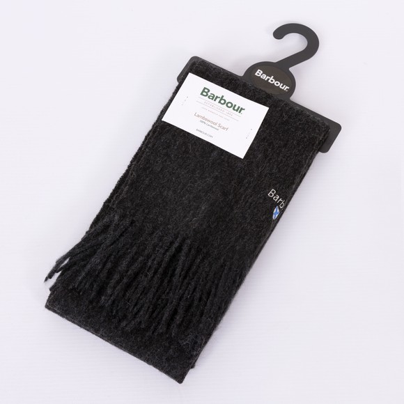 Barbour Lifestyle Mens Grey Plain Lambswool Scarf main image