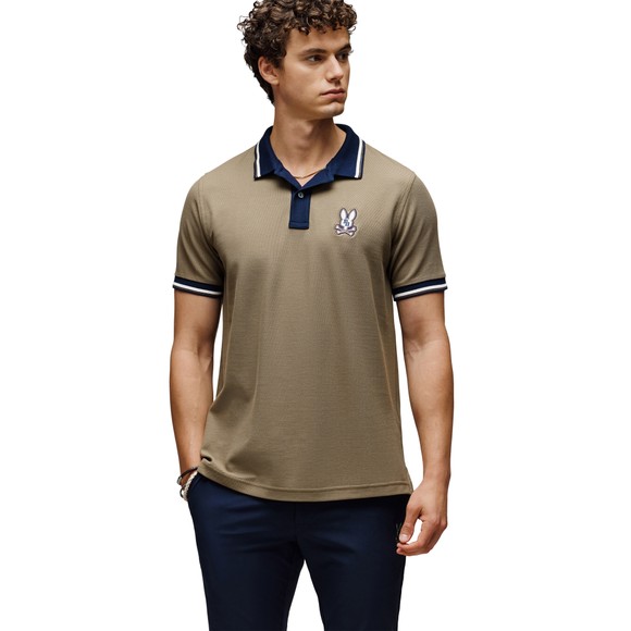 Psycho Bunny Mens Green Wade Classic Pique Polo main image