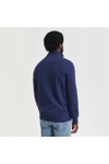 Gant Mens Blue Shield Quarter Zip Sweatshirt