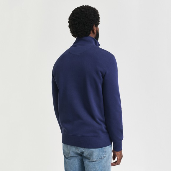 Gant Mens Blue Shield Quarter Zip Sweatshirt main image