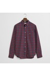 Gant Mens Red Classic Poplin Check Shirt