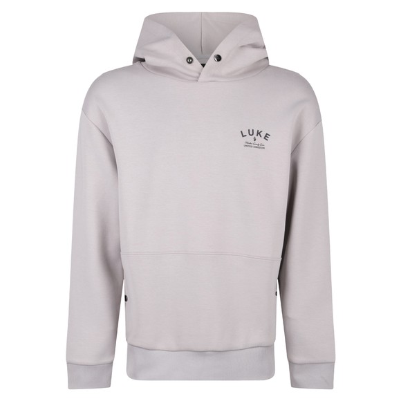 Luke 1977 Mens Beige Alton Print Detail Hoodie