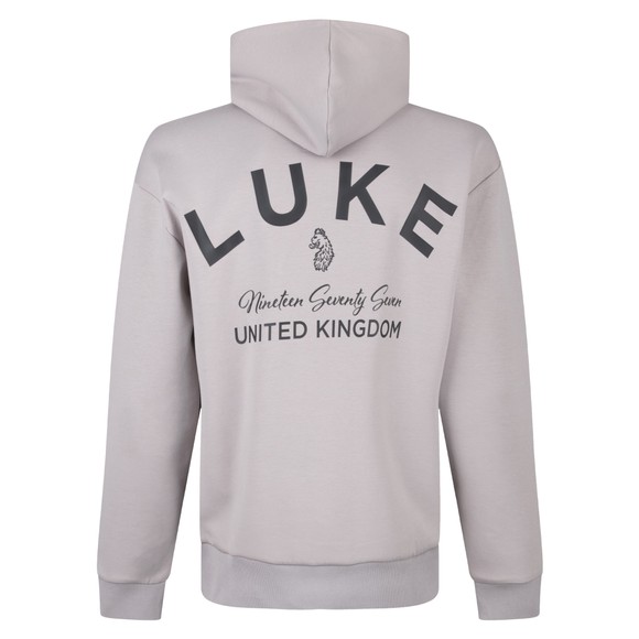 Luke 1977 Mens Beige Alton Print Detail Hoodie