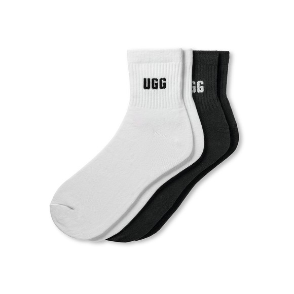 Ugg Womens White Quinlin Logo Quarter 2 Pack Socks main image