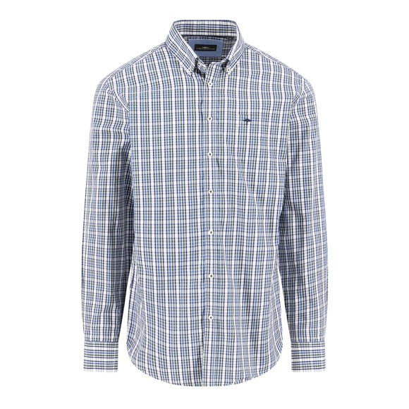 Fynch Hatton Mens Green Seasonal Combi Check Shirt