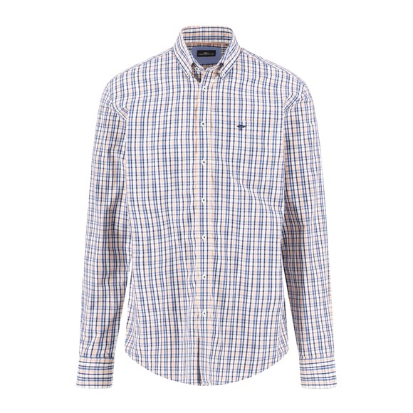Fynch Hatton Mens Pink Seasonal Combi Check Shirt