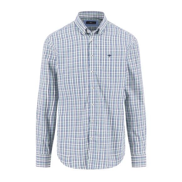 Fynch Hatton Mens Green Seasonal Combi Check Shirt