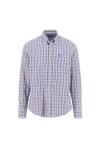 Fynch Hatton Mens Red Seasonal Combi Check Shirt
