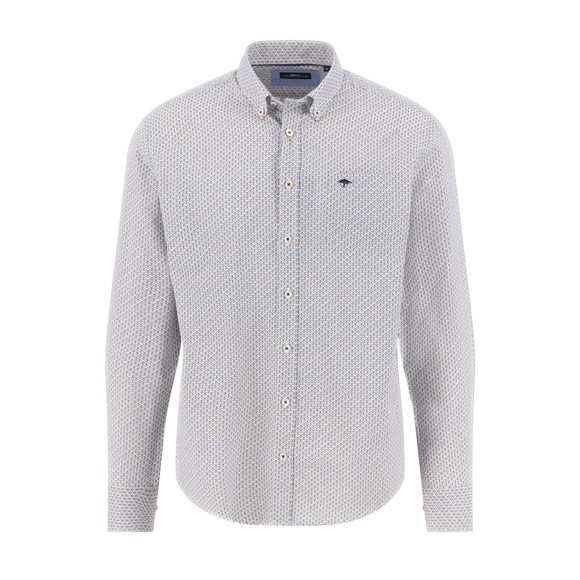 Fynch Hatton Mens Yellow Seasonal Combi Print Shirt