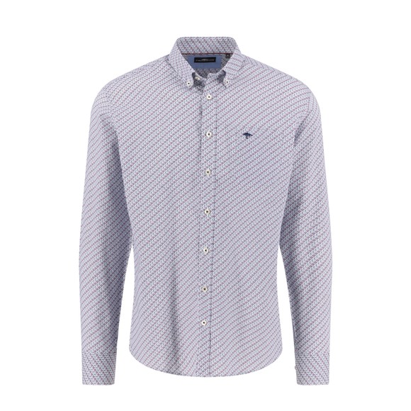 Fynch Hatton Mens Red Seasonal Combi Print Shirt
