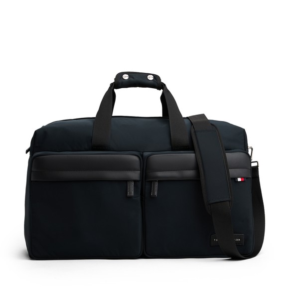 Tommy Hilfiger Mens Black Nylon Duffle Bag