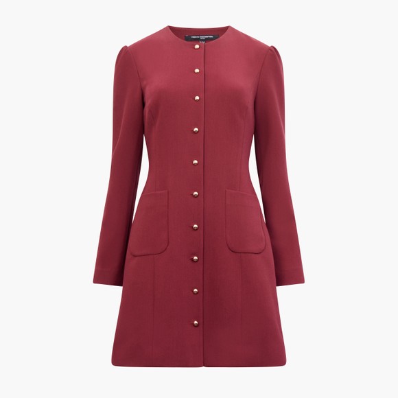 French Connection Womens Purple Celie Button Through Dress main image