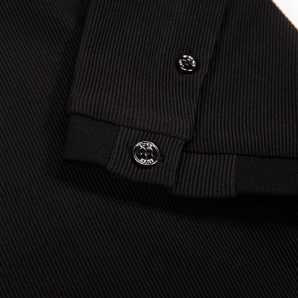 Luke 1977 Mens Black Keswick Rib Detail T-Shirt