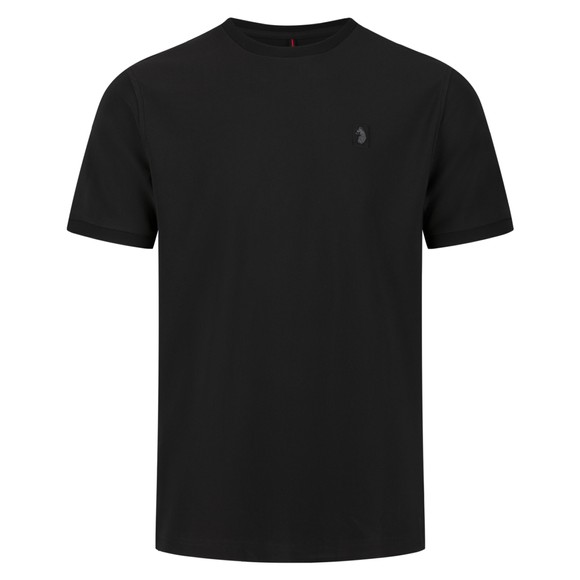 Luke 1977 Mens Black Keswick Rib Detail T-Shirt
