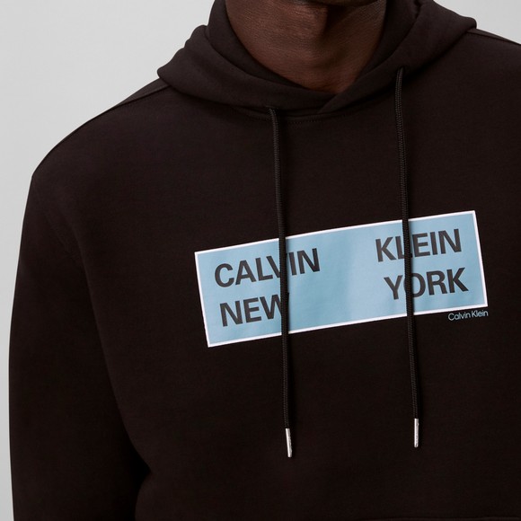 Calvin Klein Jeans Mens Black 350 Terry Overhead Hoody