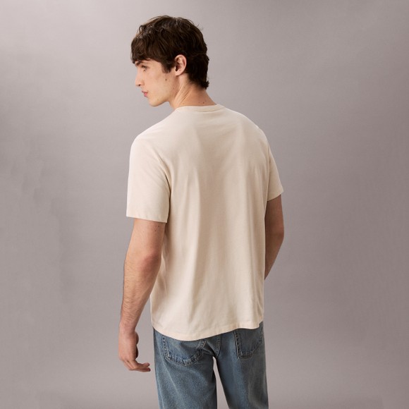 Calvin Klein Jeans Mens Beige Hero Monologo T-Shirt main image