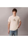 Calvin Klein Jeans Mens Beige Hero Monologo T-Shirt