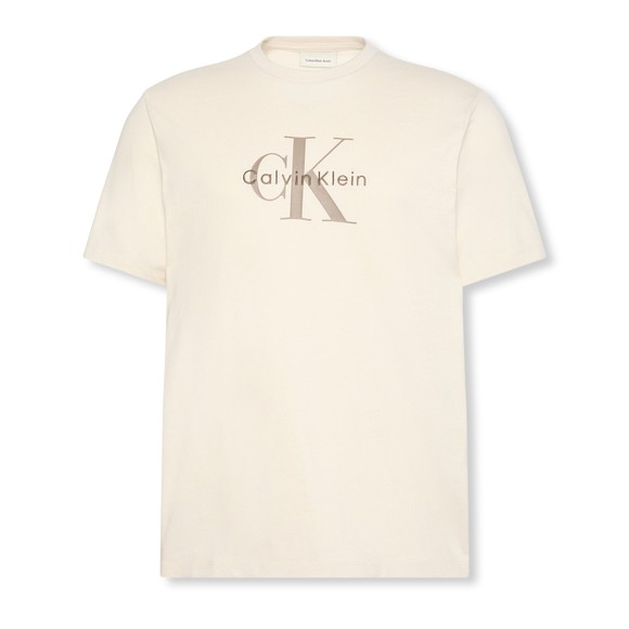 Calvin Klein Jeans Mens Beige Hero Monologo T-Shirt