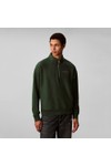 Calvin Klein Jeans Mens Green Terry Half Zip Sweatshirt