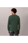 Calvin Klein Jeans Mens Green Waffle Long Sleeve T-Shirt