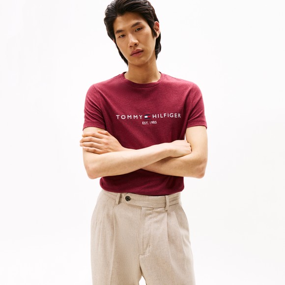 Tommy Hilfiger Mens Red Core Tommy Logo T-Shirt